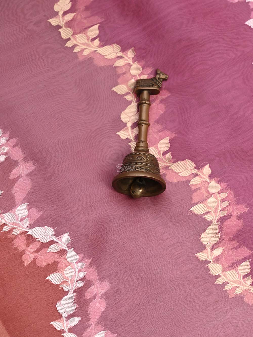 Pink Moonga Tussar Silk Handloom Banarasi Suit - Sacred Weaves