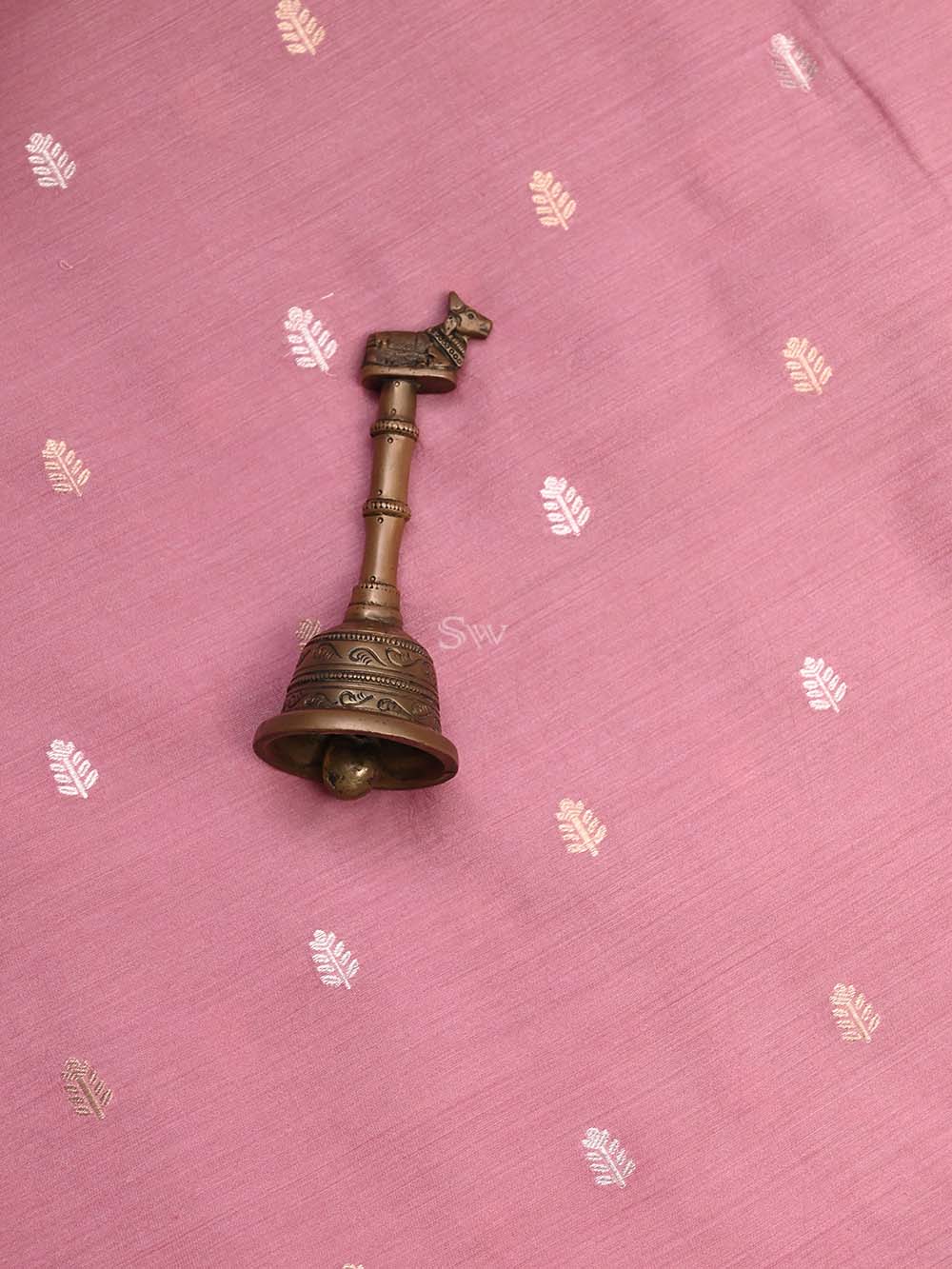 Pink Moonga Tussar Silk Handloom Banarasi Suit - Sacred Weaves
