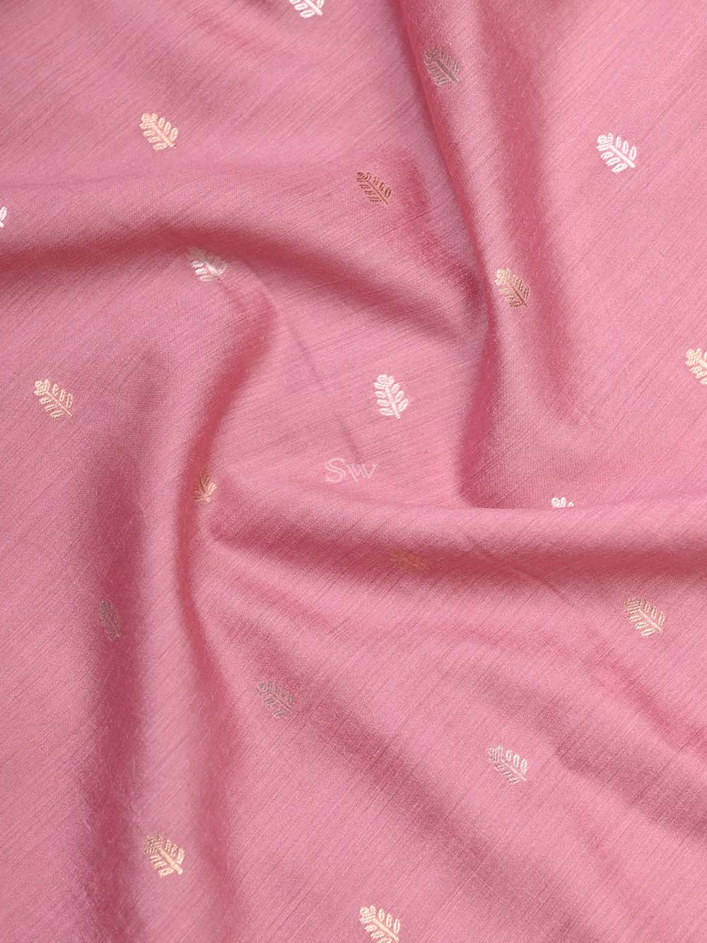 Pink Moonga Tussar Silk Handloom Banarasi Suit - Sacred Weaves
