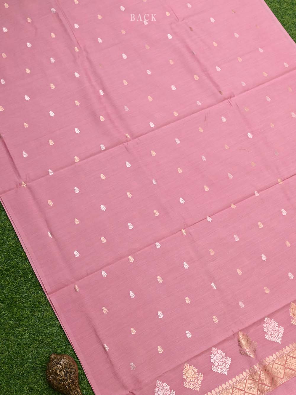 Pink Moonga Tussar Silk Handloom Banarasi Suit - Sacred Weaves