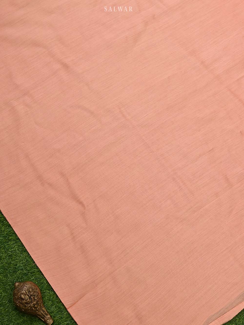 Peach Moonga Tussar Silk Handloom Banarasi Suit - Sacred Weaves