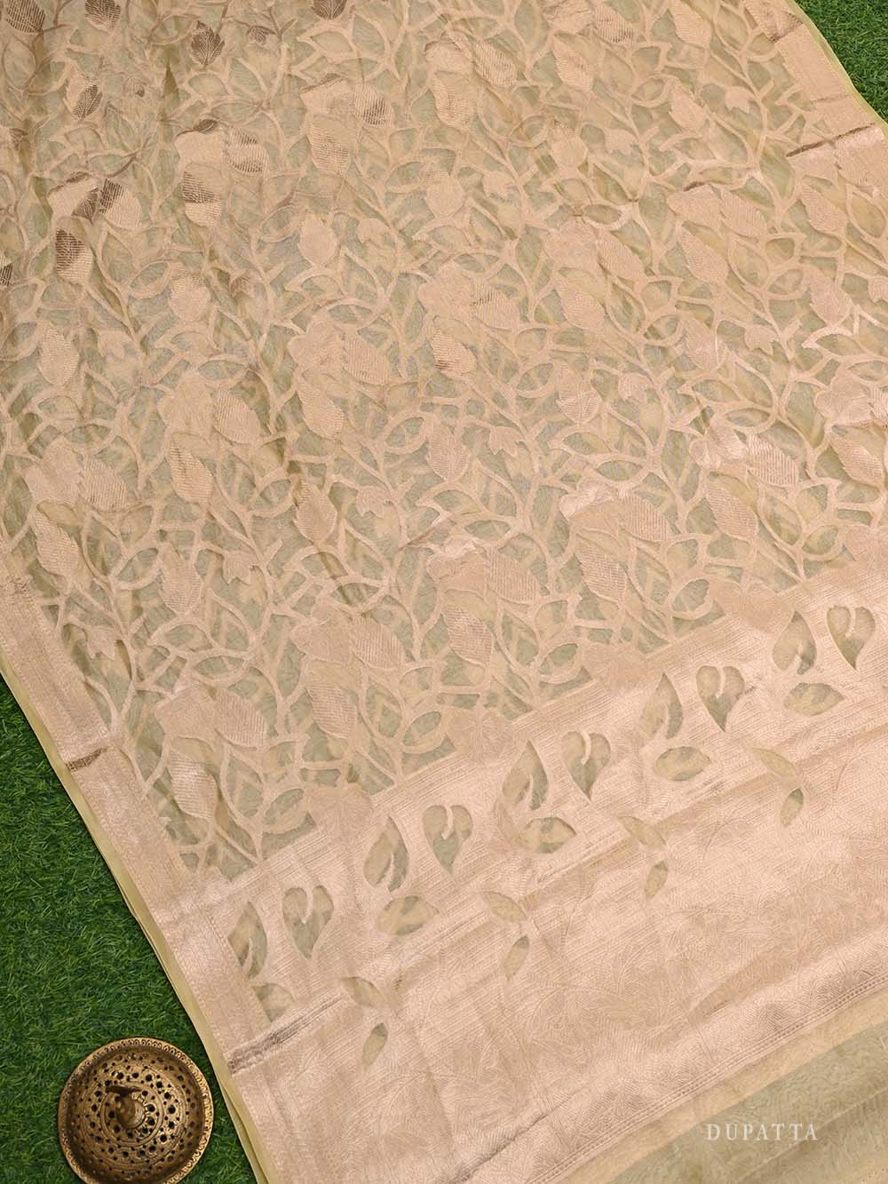 Sea Green Meenakari Chiniya Silk Handloom Banarasi Suit - Sacred Weaves