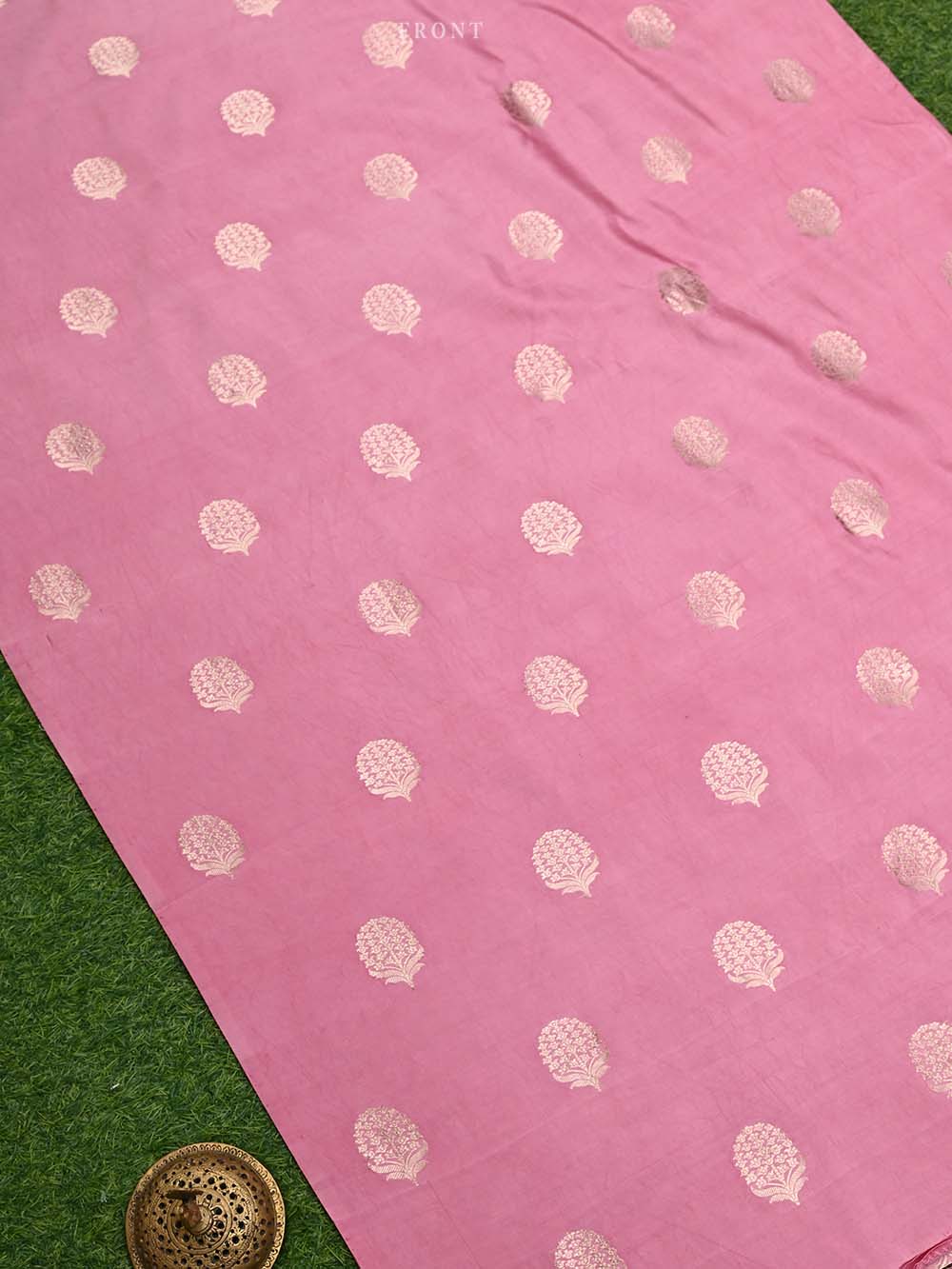 Pink Chiniya Silk Handloom Banarasi Suit - Sacred Weaves