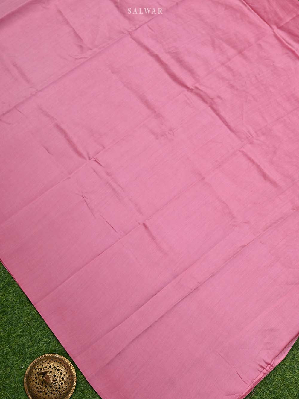 Pink Chiniya Silk Handloom Banarasi Suit - Sacred Weaves