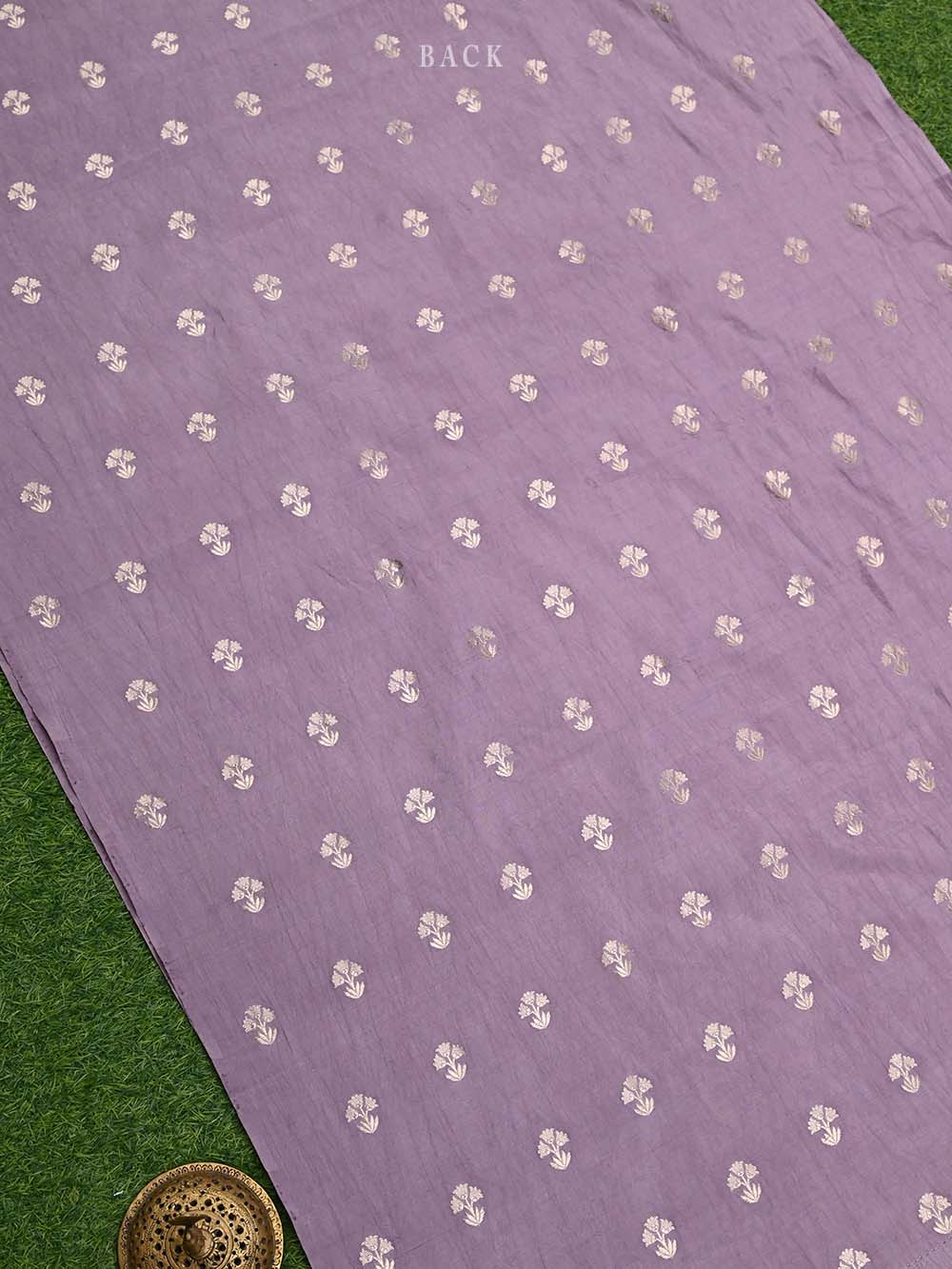 Lilac Chiniya Silk Handloom Banarasi Suit  - Sacred Weaves