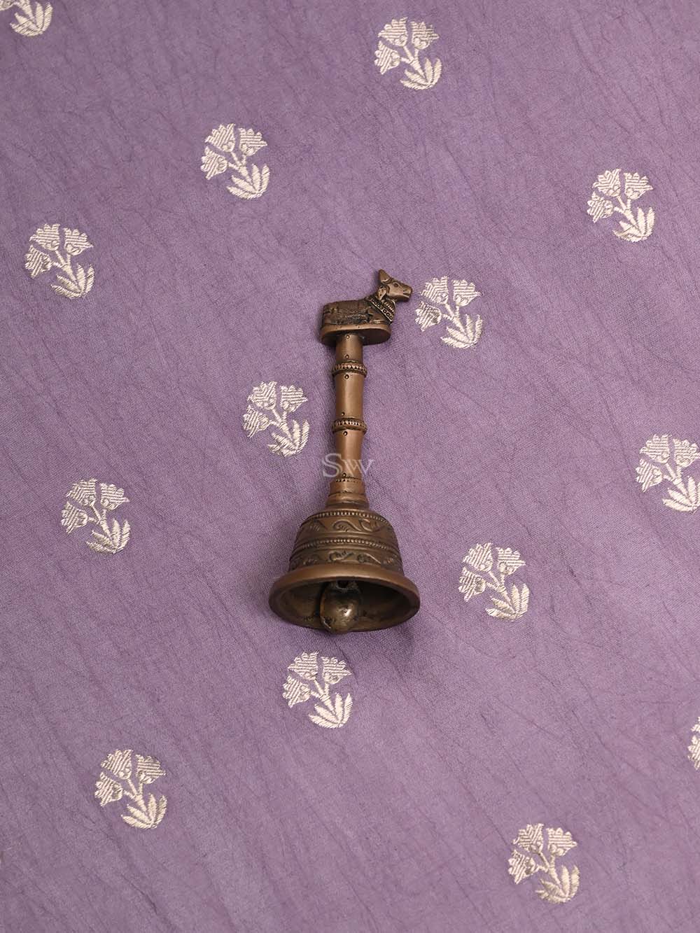Lilac Chiniya Silk Handloom Banarasi Suit  - Sacred Weaves