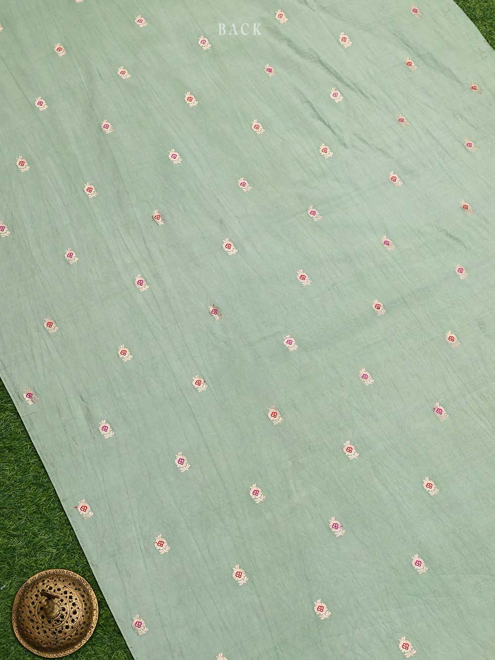 Pista Green Meenakari Chiniya Silk Handloom Banarasi Suit - Sacred Weaves